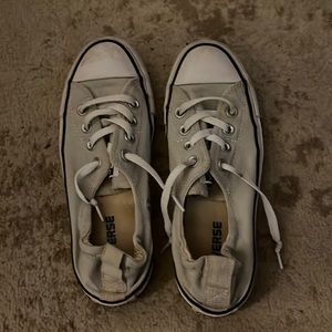 Light gray tight fit size seven 7 converse